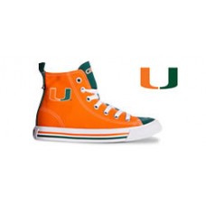 University of Miami High Top Tennis Shoes